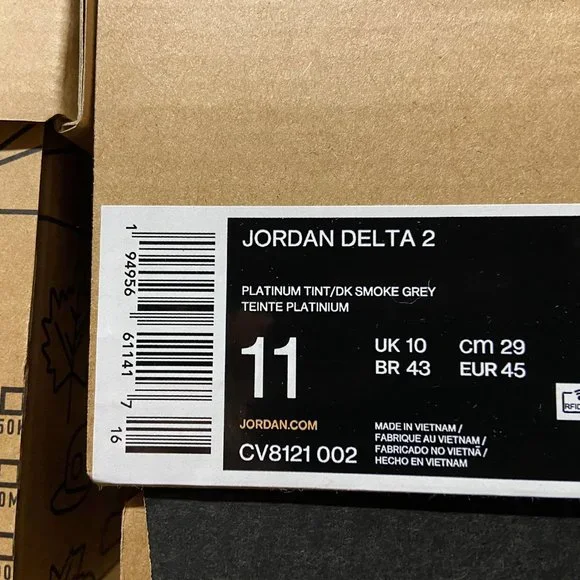 Nike Air Jordan Delta 2 Grape Ice Purple Grey CV8121-002 Basketball Men NEW